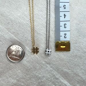 Set of 2 Hashtag necklaces